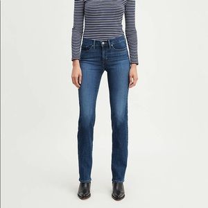 Levi’s 505 Straight Leg, Mid-Rise Blue Jeans